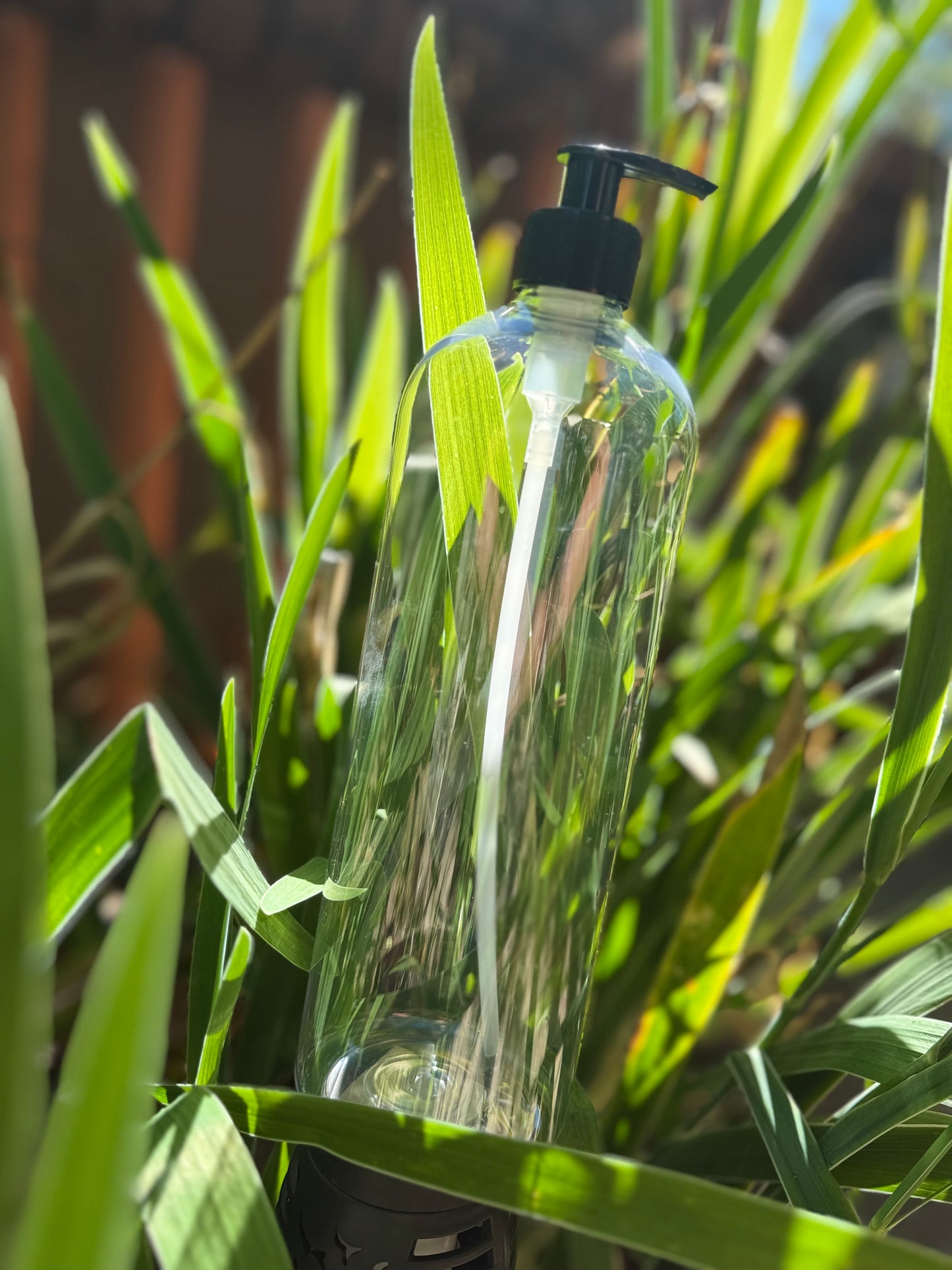 Empty pump refill bottle