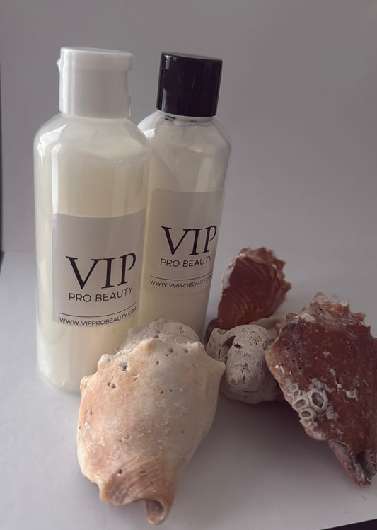 3.5 oz travel size shampoo and conditioner (7 oz total)